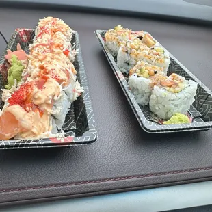 Chicken Teriyaki roll and Red Monster