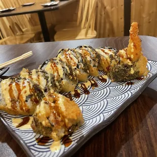 a plate of food on a table