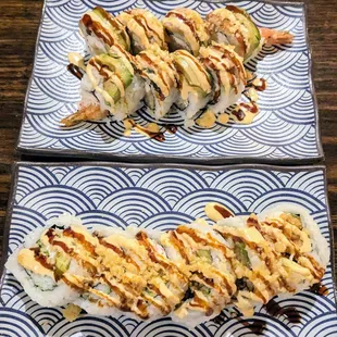 Dragon Roll + Spider Roll