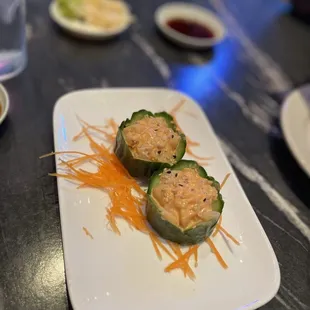 a plate of food on a table