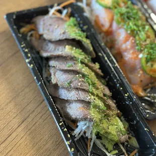 sashimi, sushi, sushi and sashimi, food