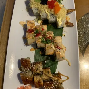 a variety of sushi on a plate