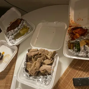 a variety of food items