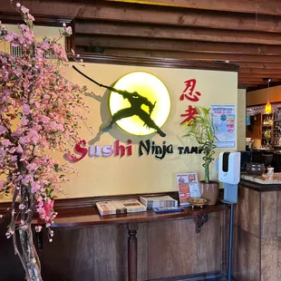 the front desk of a restaurant