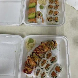 Spicy Salmon Roll* 8pc Spicy Tuna Roll* 8pc Tiger Roll 8pc Rainbow Roll* 8pc