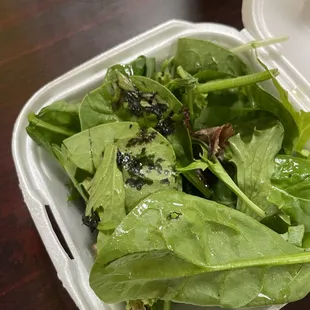 Rotten lettuce in my salad