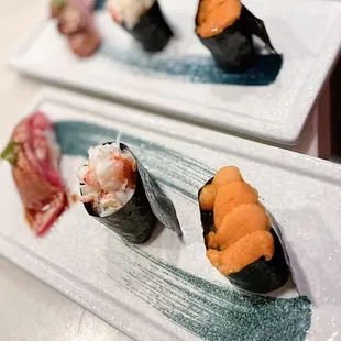 toro, crab, and uni
