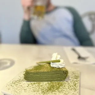 Matcha crepe cake