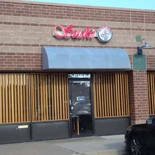 Sushi North SIGNAGE and storefront, Up Close.  August 23rd 2014 visit.