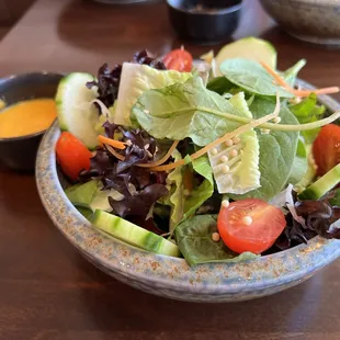 My salad with ginger dressing
