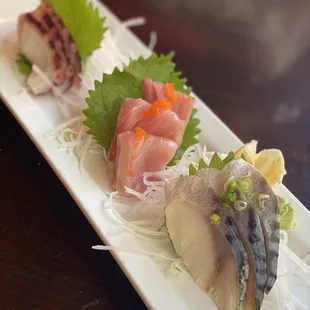 a plate of sushi