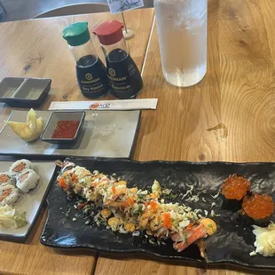 Spicy Tuna Roll (8 pc) Playboi Roll (9 pc) , Salmon Roe (2 pc)