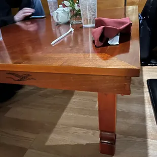 Japanese style seating, but tatami though.