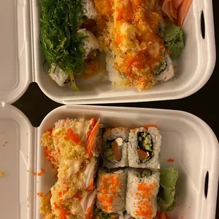 four different types of sushi