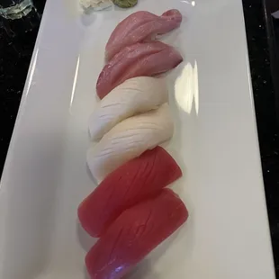 sashimi, sushi, sushi and sashimi, food