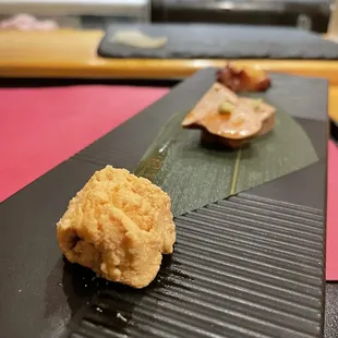Snapper roe, ankimo, octopus