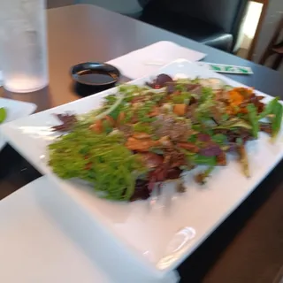 Broiled Salmon Skin Salad