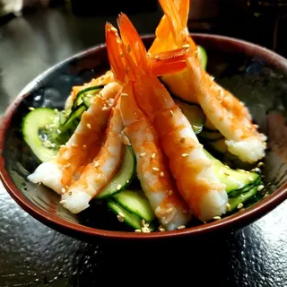 Cucumber Side Salad with Shrimp