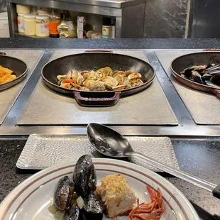 Calimari, Clams, Mussels