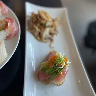 Top: Animal Sushi  Bottom: Tuna Special sushi