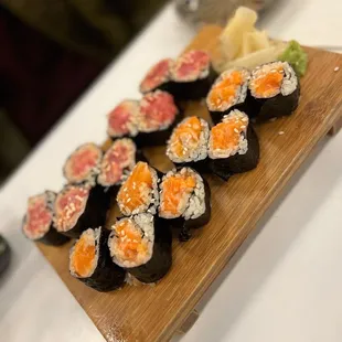 sashimi, sushi, sushi and sashimi, food