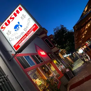 a sign for a sushi restaurant