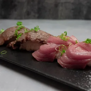 wagku beef and tuna bely