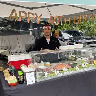 Just pop up a tent and they do the rest!!!!