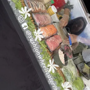 So fresh!!! Everything looked so good, it was hard to choose! I got a sampler and a spicy ahi hand roll!