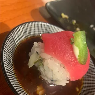 Double tuna. Excellent.