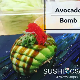 New Sushi Appertizer:  Avocado Bomb