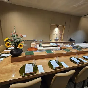 interior, sushi and sashimi