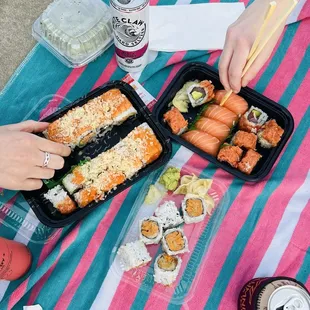 Pop up roll, sweet potato roll, crunch roll, etc.