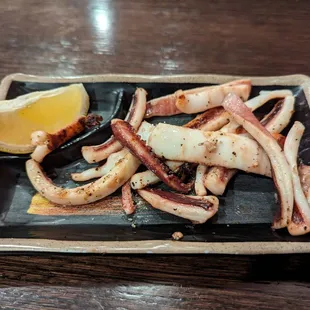 Ikayaki (grilled squid)