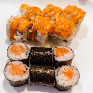 a variety of sushi on a plate