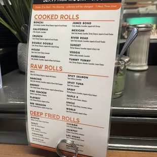 All you can eat lunch menu