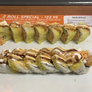 Mexican Roll and River Road Roll