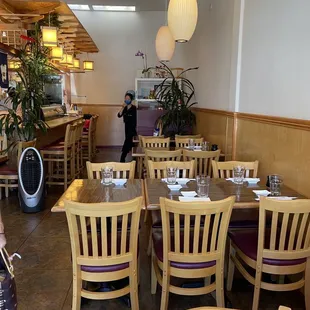 the dining area of a restaurant