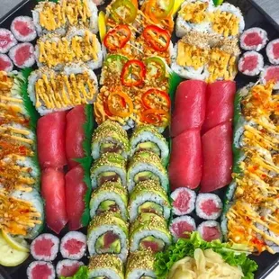 sashimi, sushi, sushi and sashimi, food