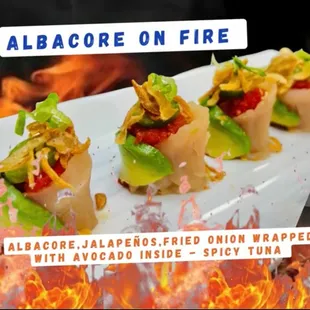 Albacore on Fire