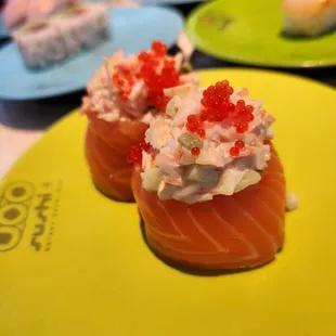 sushi and salmon