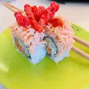 Flaming hot Cheetos 4 Ichiban Maki Rolls