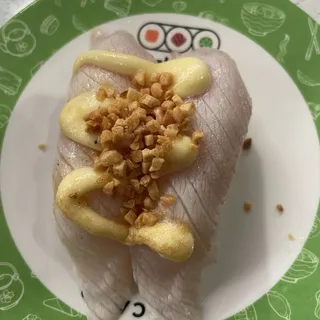 Garlic Hamachi Nigiri