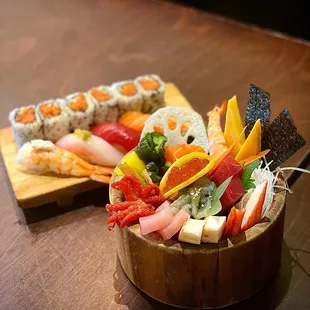 Lunch Chirash Bowl Special and Sushi and Noodle Lunch Special