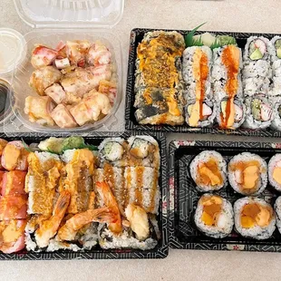 Sushi Q Appetizer and Sushi Rolls (carry out)