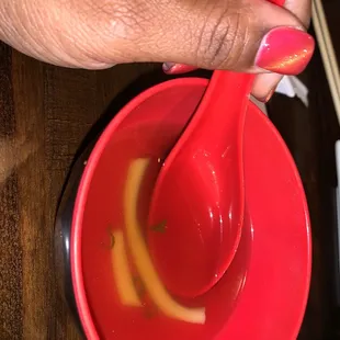 Clear soup