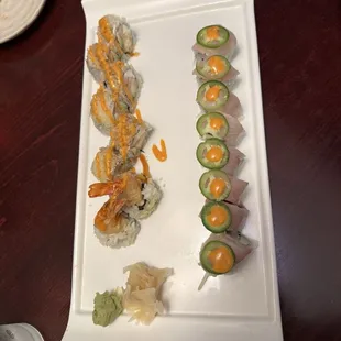 Christmas roll &amp; Sushi Rock