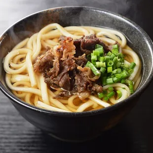 beef udon noodle soup
(grilled beef with noodle)