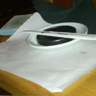 This was the "clean" place setting next to us at the bar....stayed like that for the entirety of our stay.