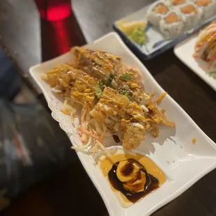a plate of food on a table